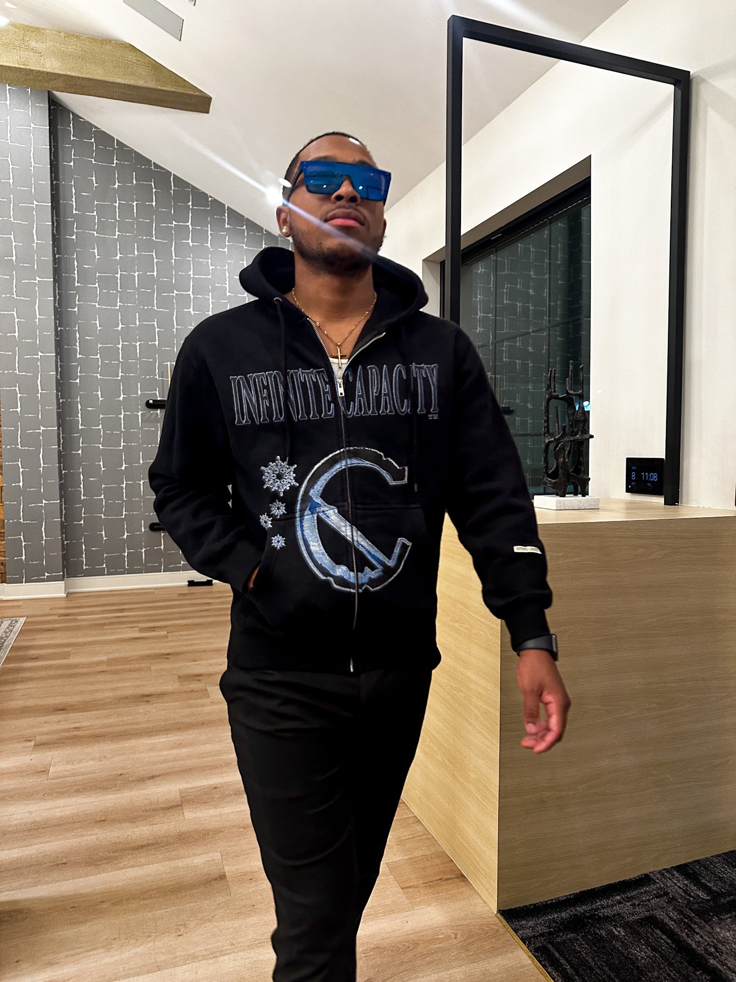 INFINITE FLAKES - Premium Zip Up Hoodie